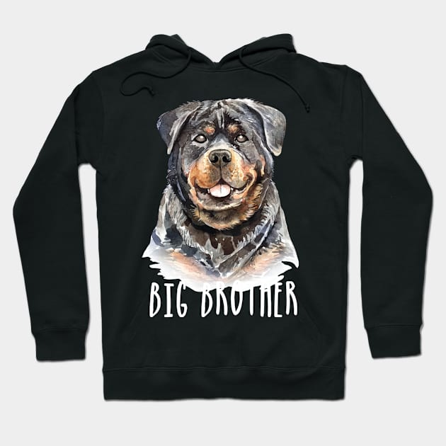 Funny dog Big brother Hoodie by white.ink